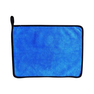 double sided microfiber towel blue